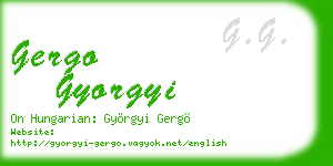 gergo gyorgyi business card